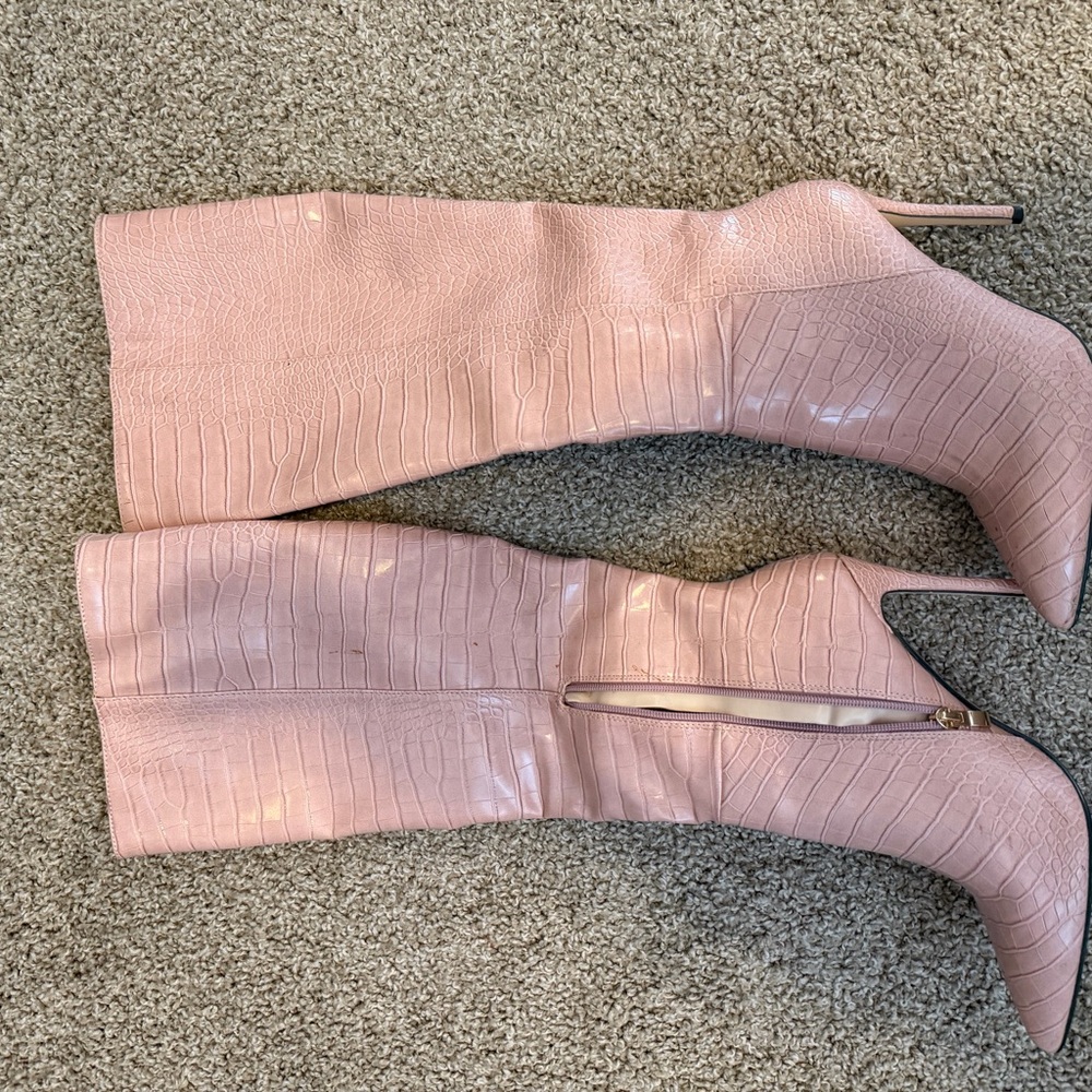 Fashion Nova Pink Over the Knee Boots